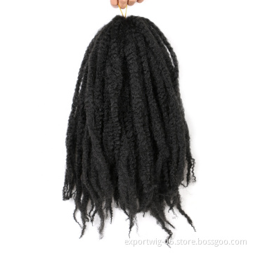 soft Answer silky afro kinky curly Nubian twist marley crochet braid hair synthetic fiber braids extension wholesale
